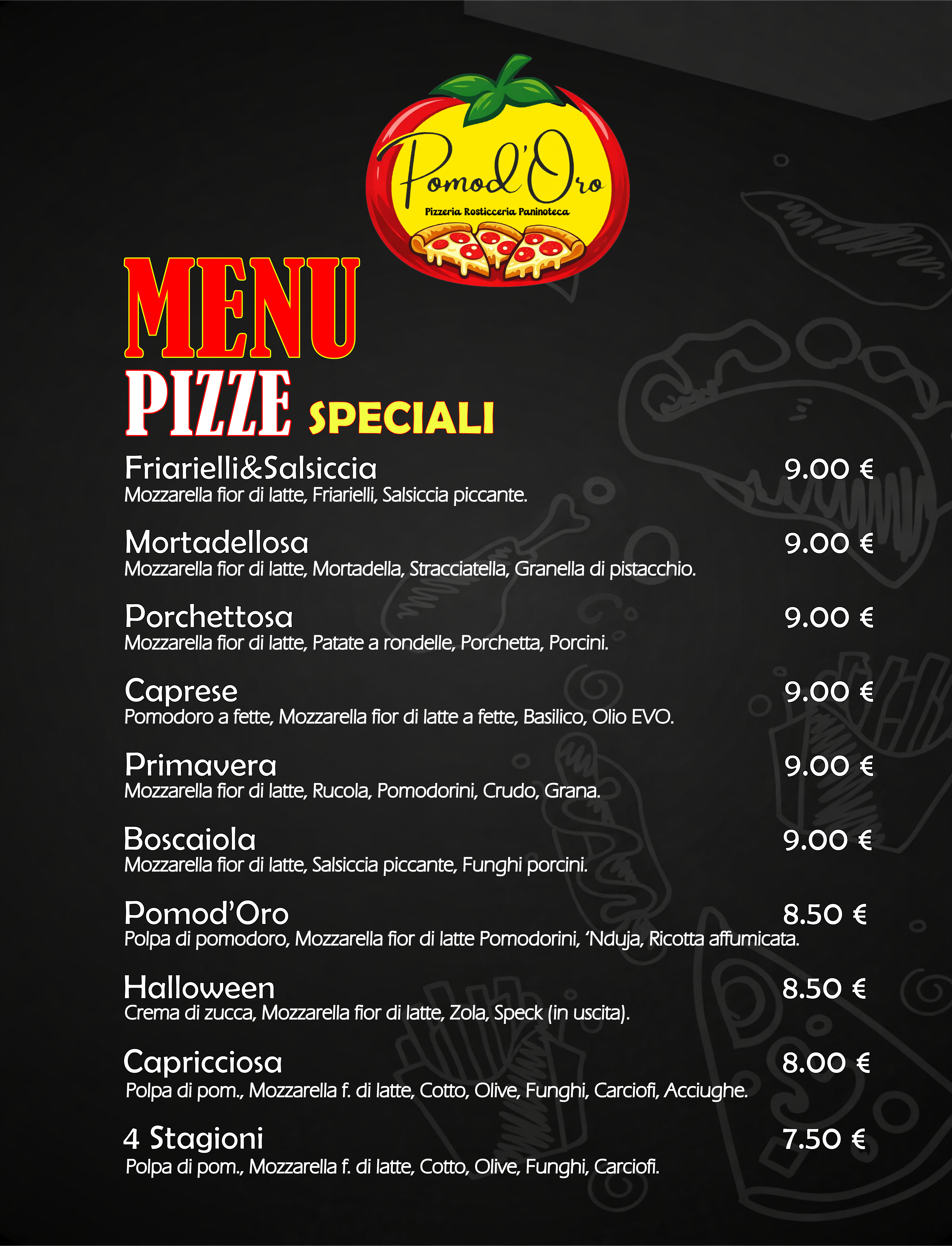 Menu pagina 1